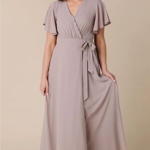 Bridesmaid/Formal Maxi Dress with Tie Waist